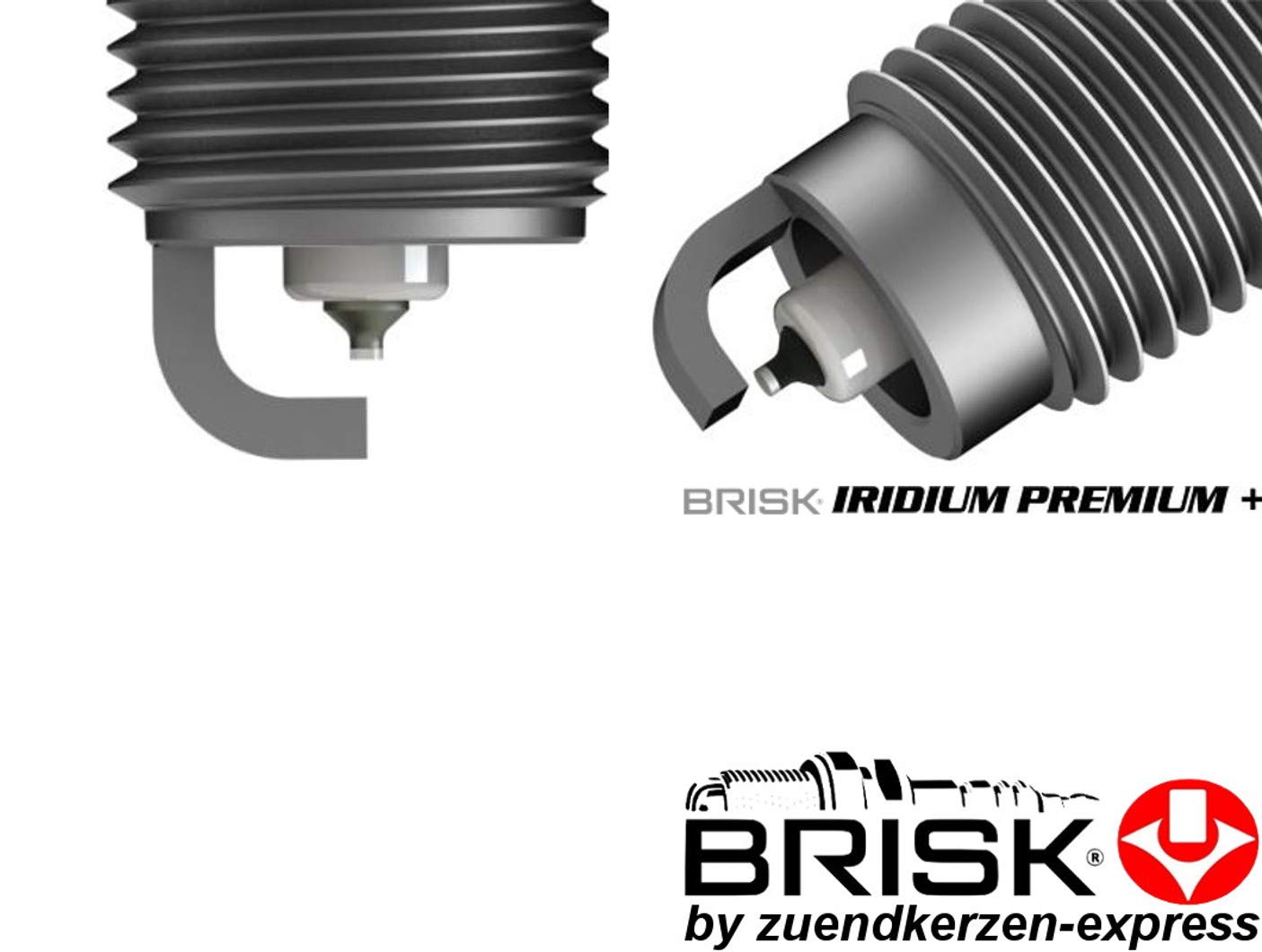 BRISK Iridium Premium+ Plus P4 DR15YIR 1622 Zündkerzen, 6 Stück