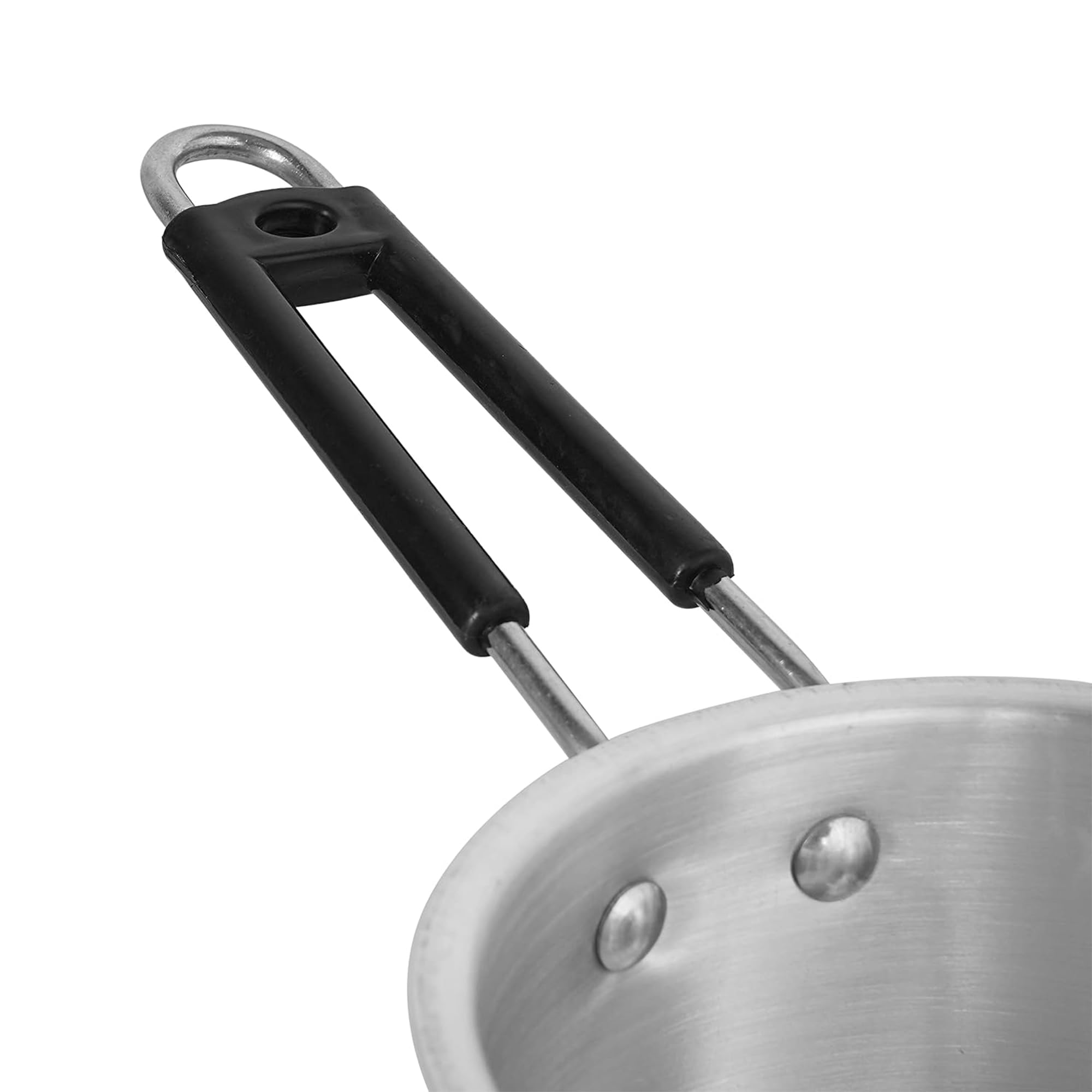 IDEAL PRIME Heavy Duty Aluminium Saucepan 1.5 Liter Medium Size with Easy Grip Steel Silicone Handle Durable Alu Milk Pan Tea Pan Tapeli Patila Donga Cookware Pack of 1 3