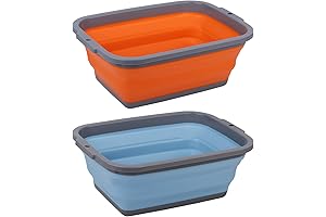 2-Pack Collapsible Dish Tub: Your Portable Sink for Hassle-Free Dishwashing