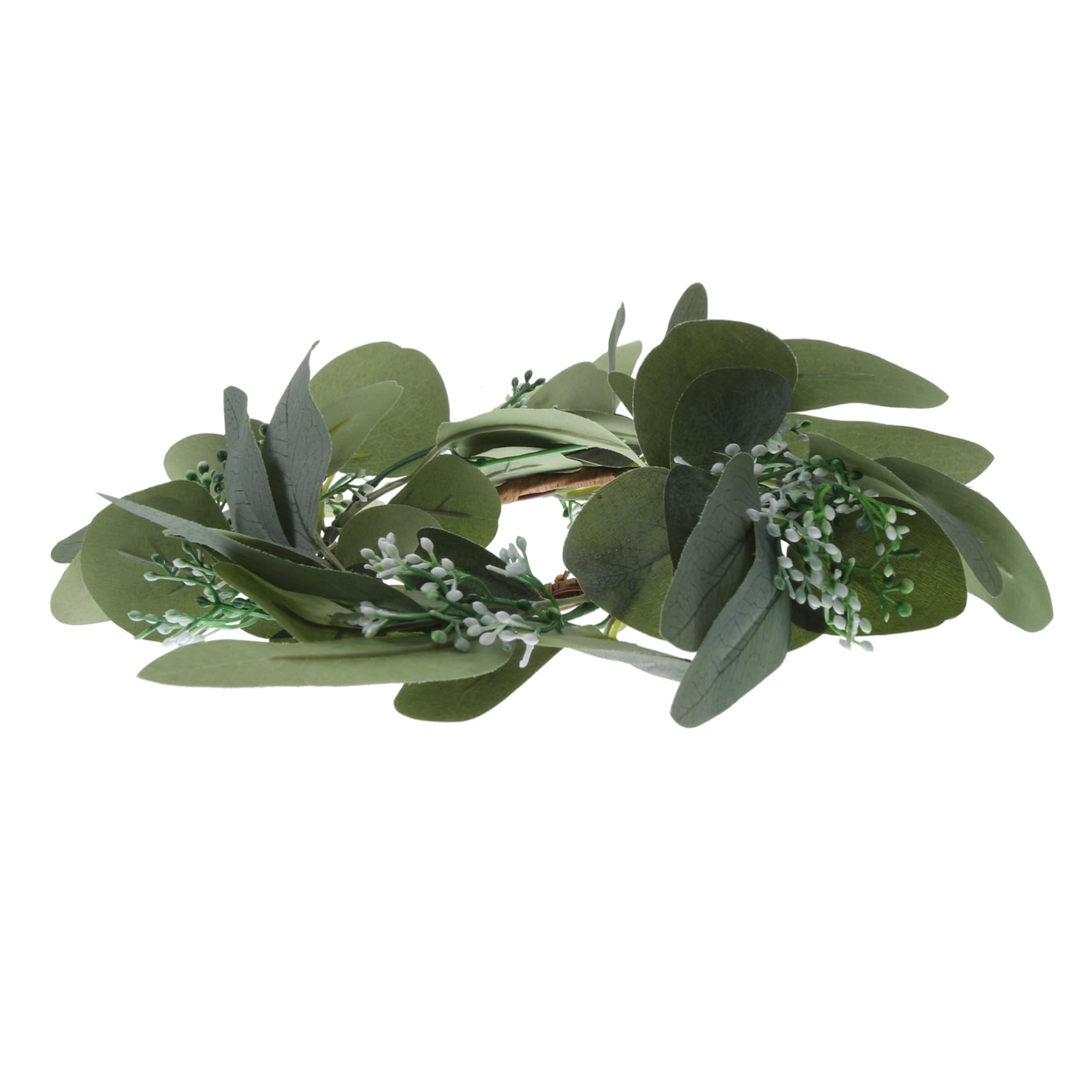 STOBAZA 5stücke Künstlicher Eukalyptus Kerzenkranz Wreath Für Festliche Tischdekoration Für Hochzeiten Weihnachten Besondere Anlässe Mit Lebhaften Farben Und Realistischen Blättern