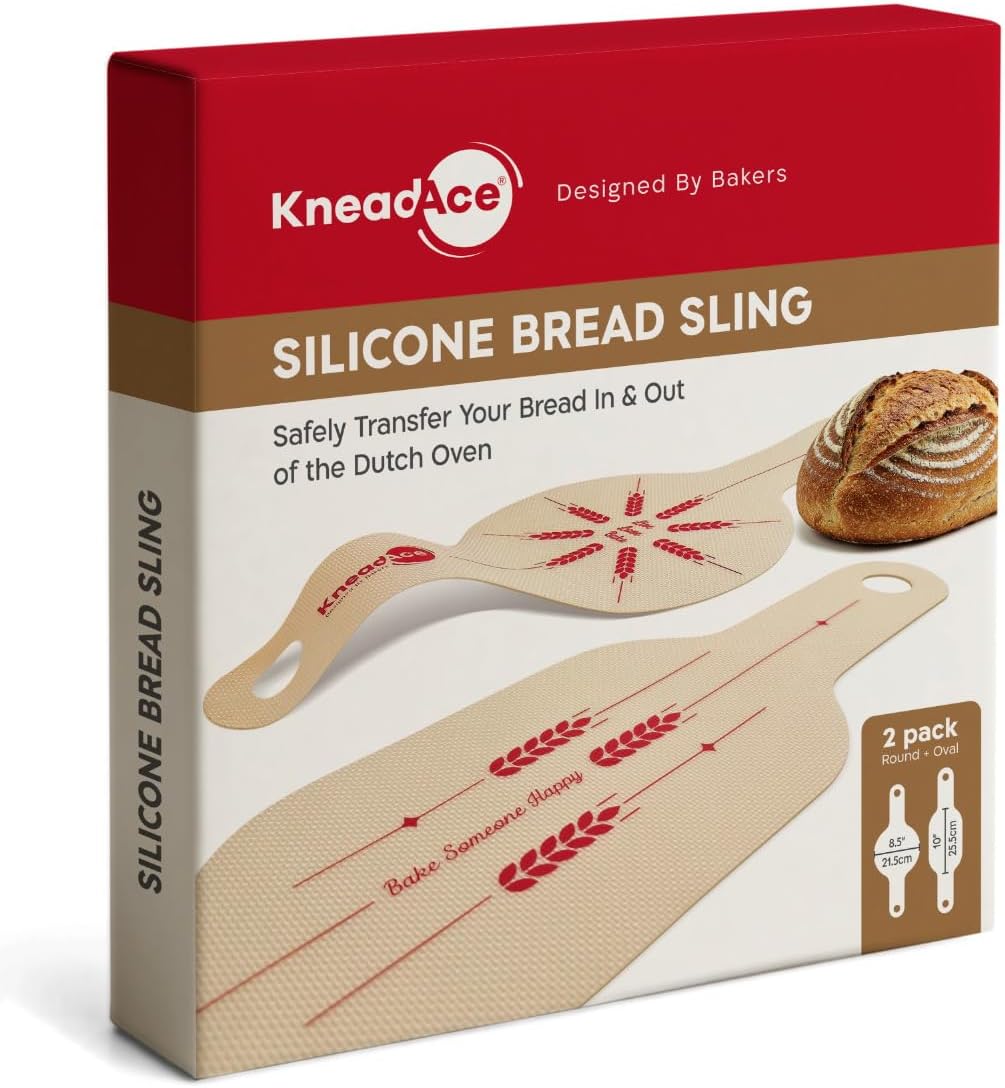 KneadAce Cotton Rope Banneton Proofing Basket & Bread Slings Set Of Oval & Round