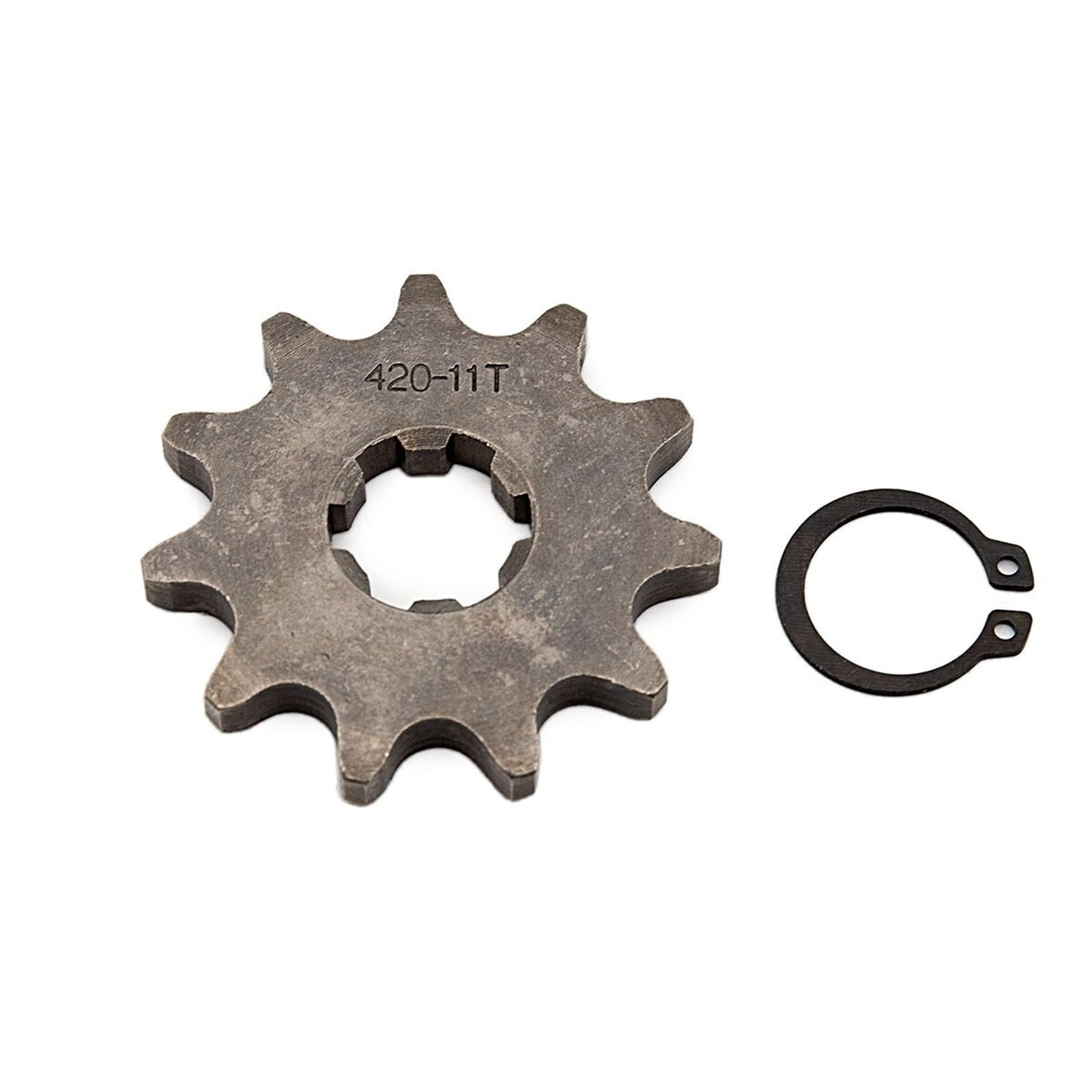 NKURTPC Motorcycle Sprocket 420 10/12/13/14/15/16/17/18/19 Tooth Front Engine Sprocket 17mm For 70cc 110cc 125cc Pit Dirt Bike(11T)