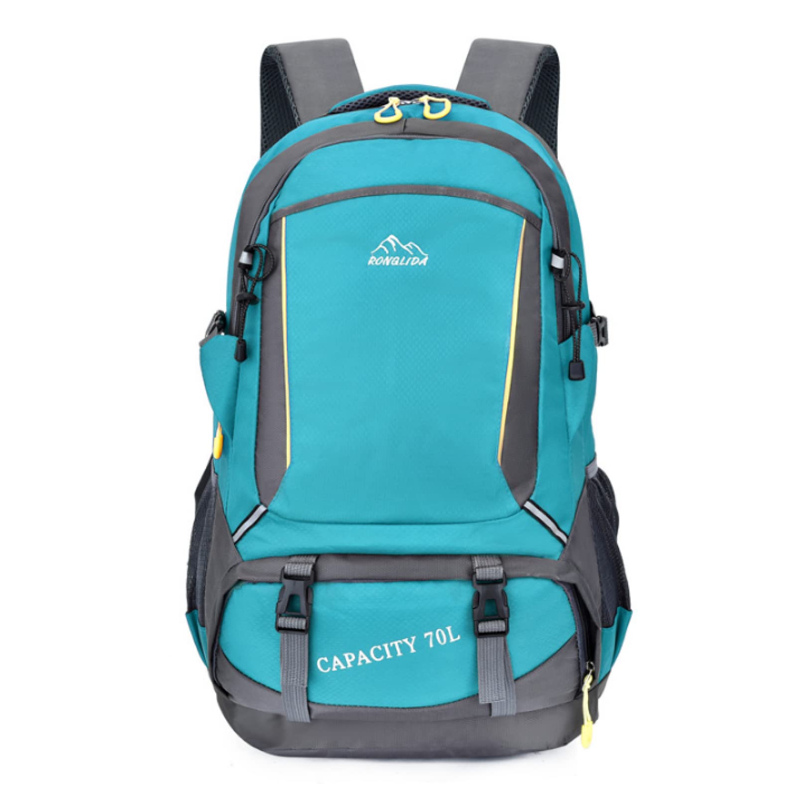 Zaino da viaggio in nylon impermeabile unisex da 70 litri Borsa da viaggio per escursionismo Zaino da campeggio per alpinismo all'aperto