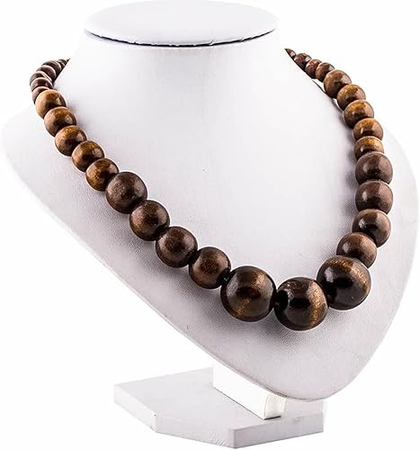 Miniatura 3 de Collar de cuentas de madera África Cadena de madera Declaración Unisex Collares gruesos