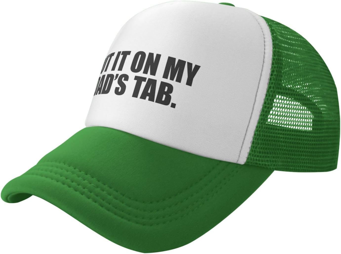Put It On My Dad's Tab Trucker Hat Unisex Adult Hats Adjustable Cap for Men and Women Classic Fishing Caps - Image 2
