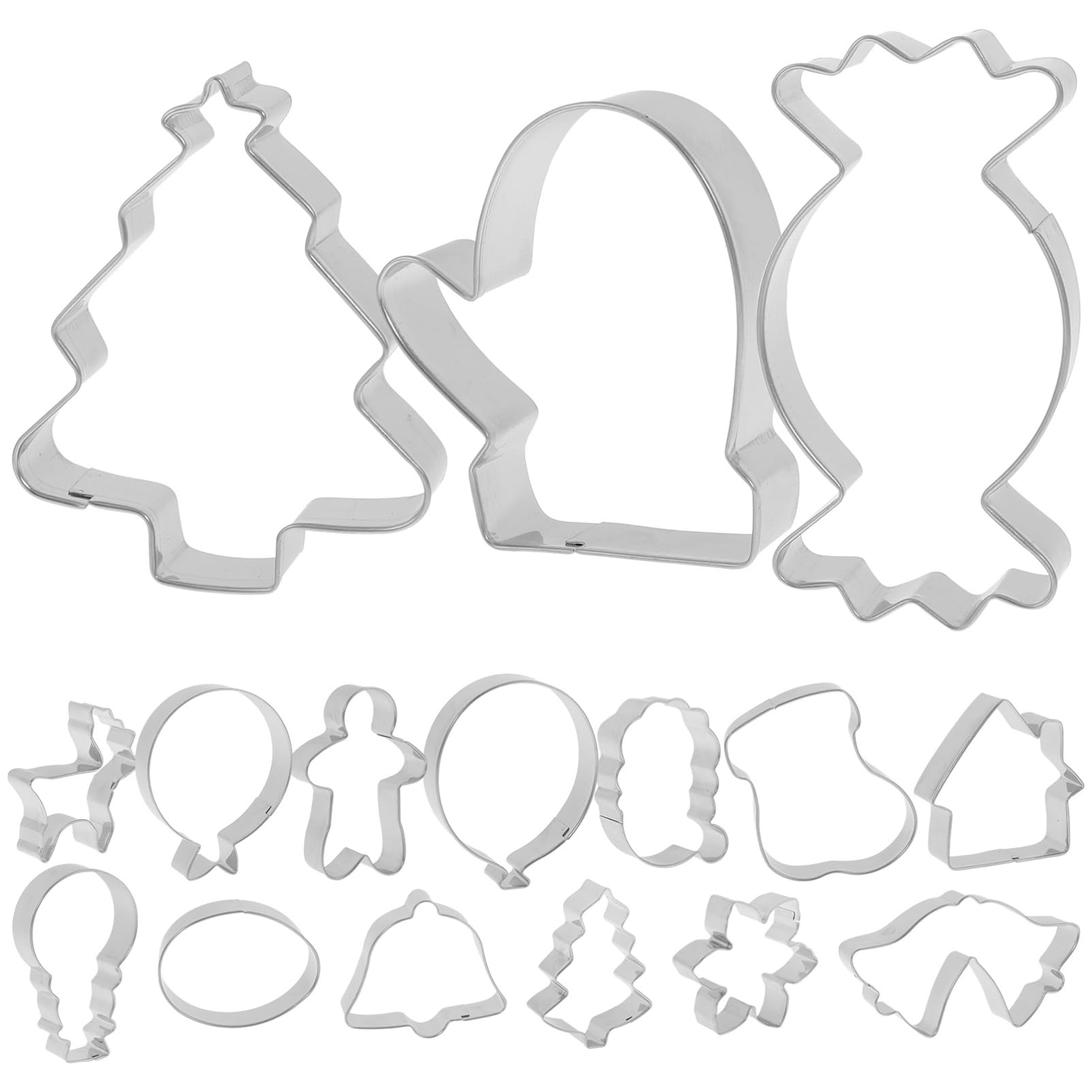 TOPBATHY Juego De 32 Moldes Navideños De Acero Inoxidable Para Galletas Y Fondant Para Hornear Y Decorar.