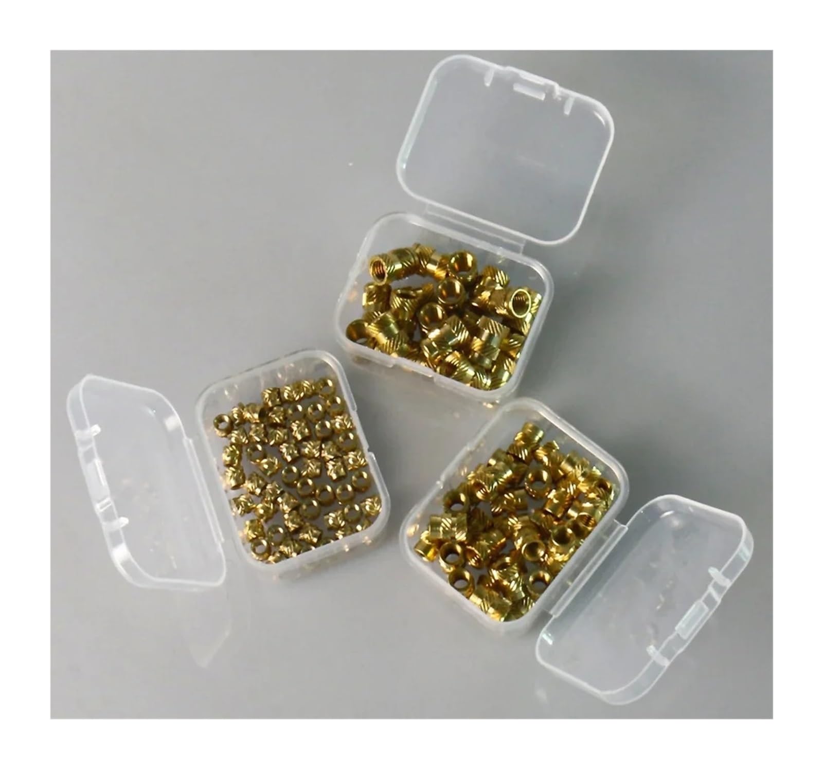 Części do druku 3D Mosiężne nakrętki topliwe Podwójne radełkowane wtryskowe wkładki z gwintem miedzianym(M4,200 PCS)