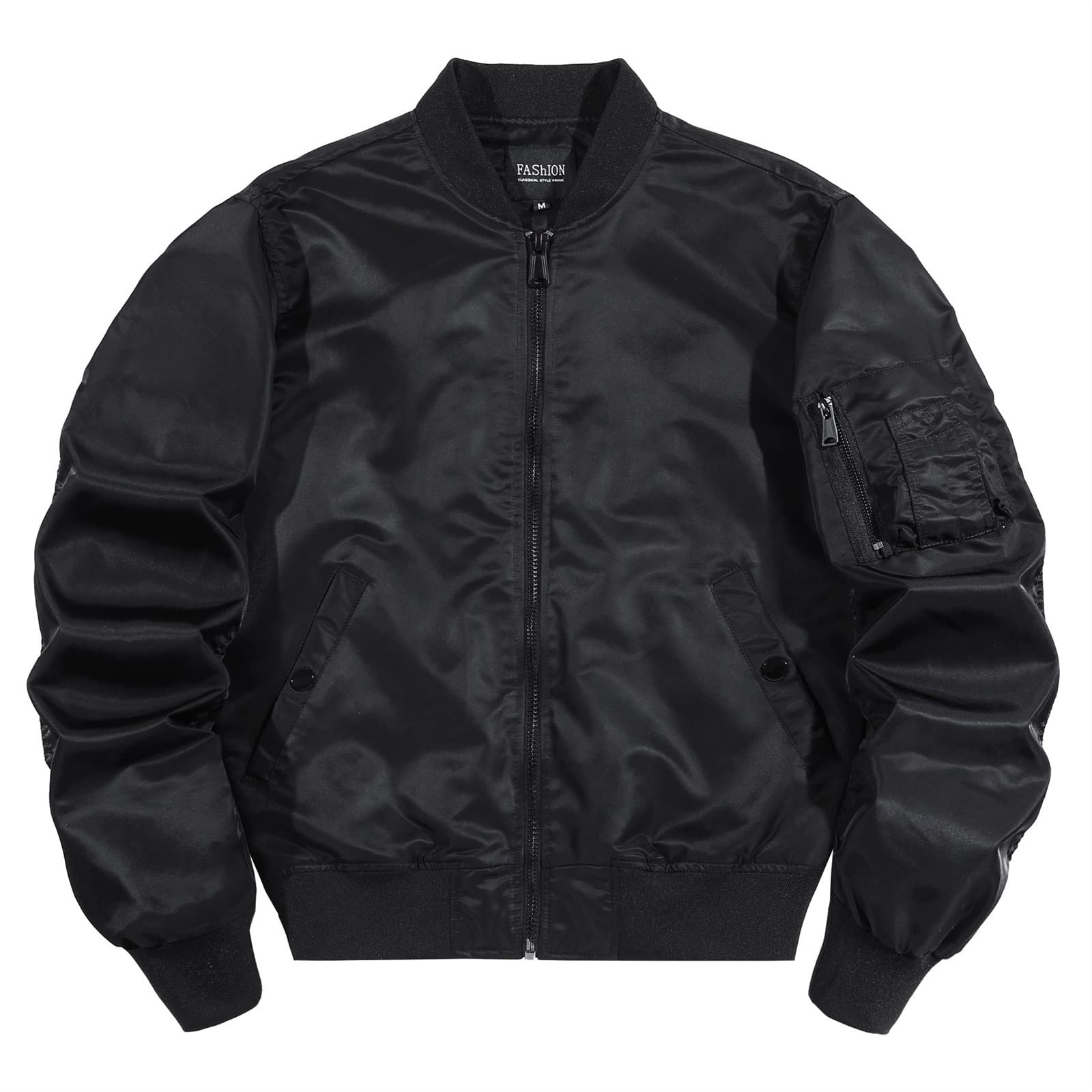 VOSMII Warm jacket Self Defense Jacket Anti cut Stab Resistant Slash Proof Bomber Jacket Body Protection Safety Clothing Bodyguard Civil Use Blouse (Color : Schwarz, Size : L)