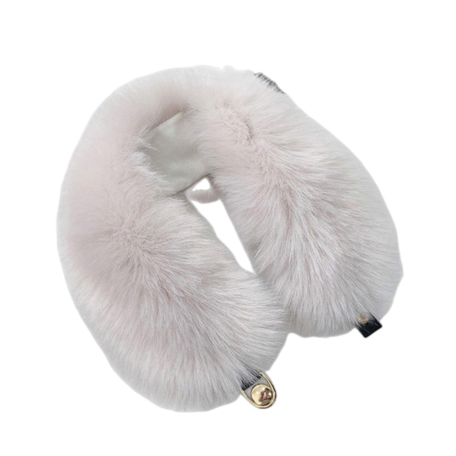 MOGSA Bufandas de invierno para mujer, cuello de piel sintética, chal de piel sintética, talla única
