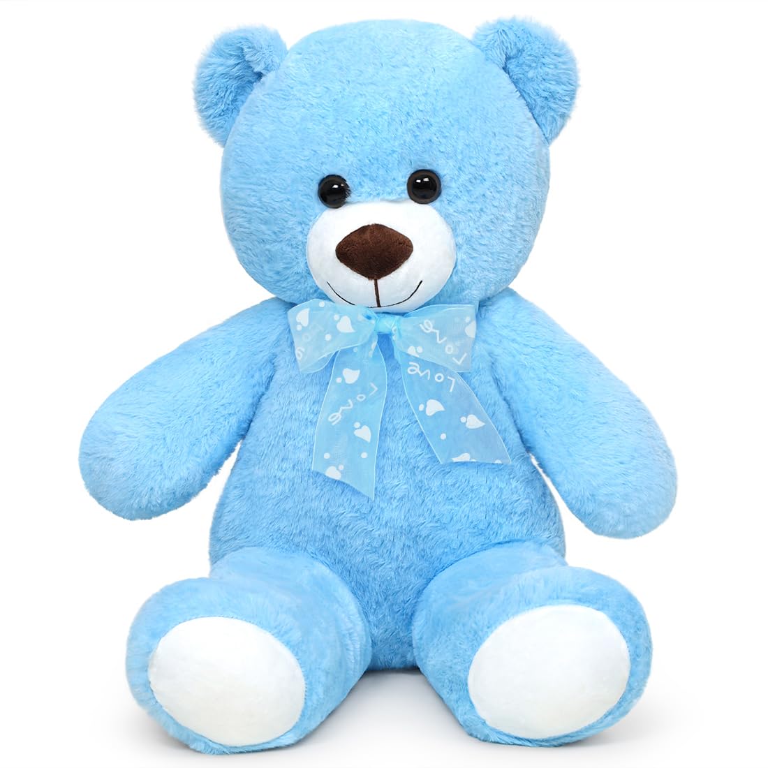 Oso Peluche Teddy Bear 40 cm, Suave y Decorativo con Moño, Regalo Ideal para Niños Azul