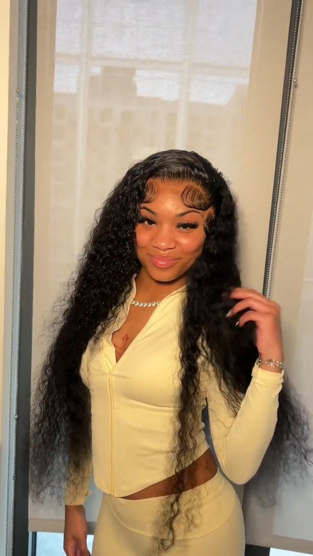 Amazon.com : Dundix 32 Inch Deep Wave Lace Front Wigs Human Hair