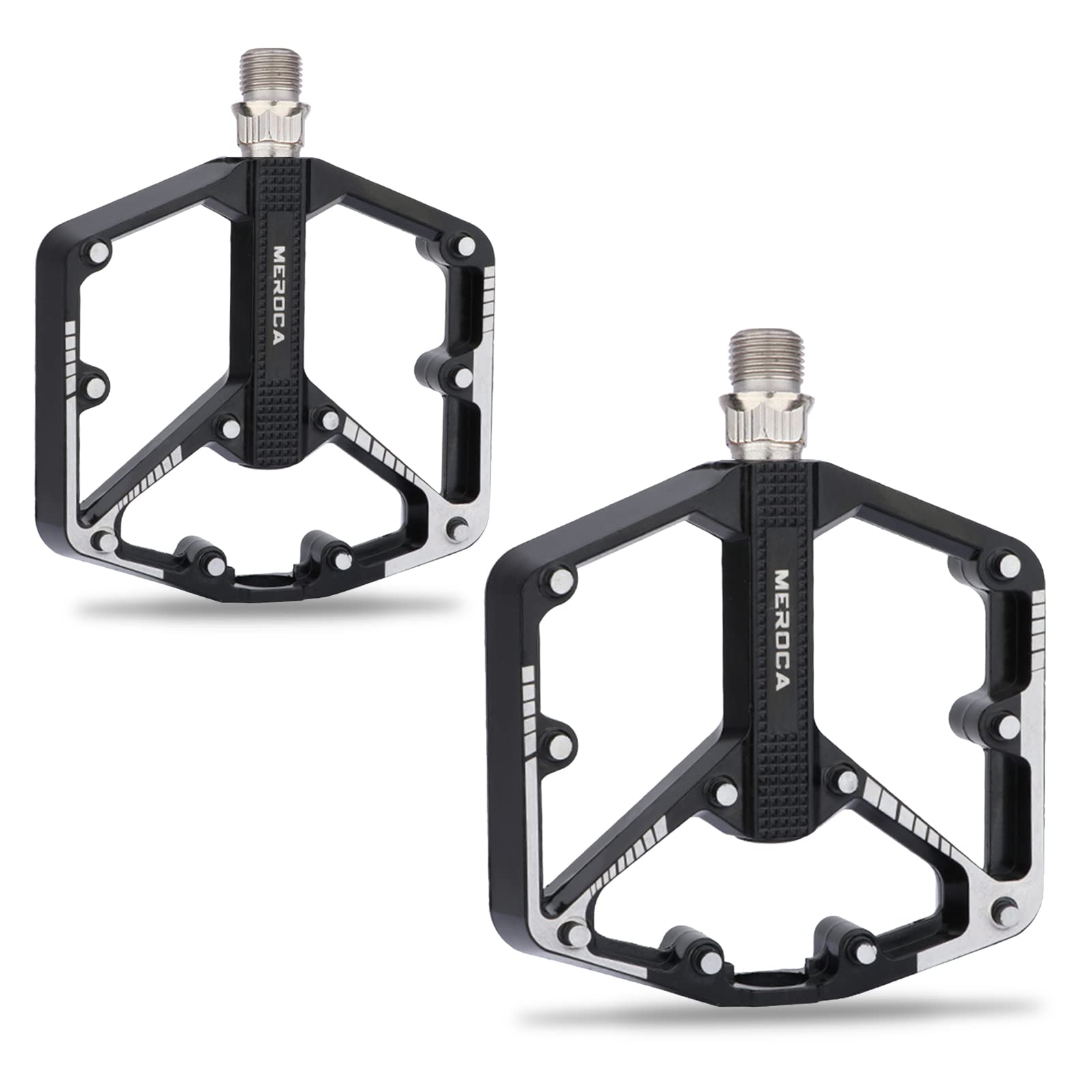MEROCA Mountain Bike Pedals Aluminum DU+ Perrin Pedals Aluminum Pedals Footpegs : Sports & Outdoors