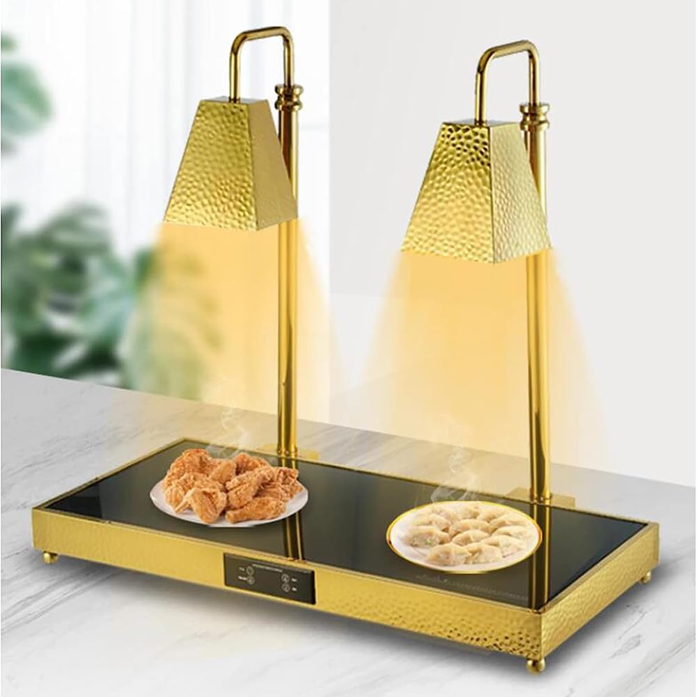 Lampka grzewcza do żywności komercyjnej, podwójna lampka grzewcza do jedzenia, lampa grzewcza do bufetu, pizzy i żywności dla hoteli