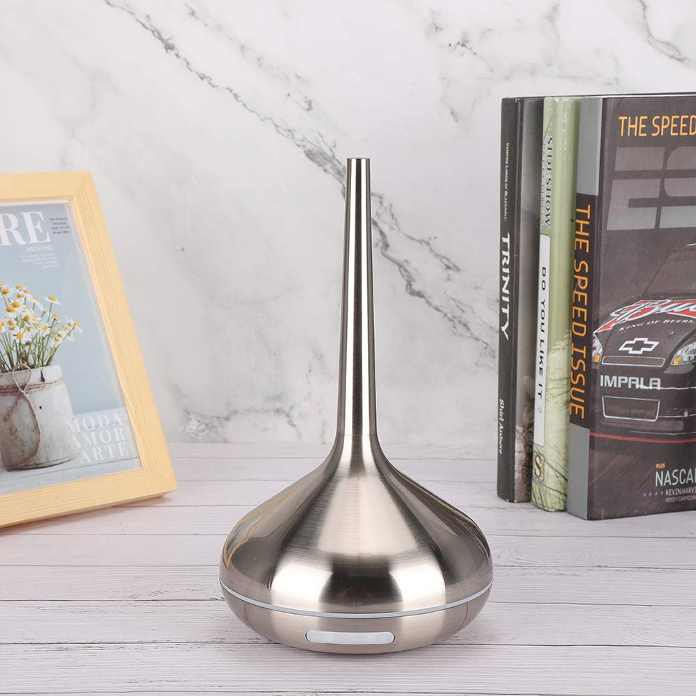 Hidyliu Diffuseur D'aromathérapie avec Humidificateur argenté Portable de 120ml, avec Veilleuses à 7 LED, pour Chambre à Coucher ou Bureau