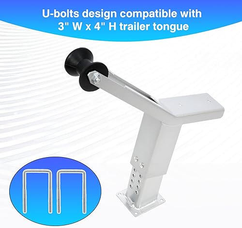 Miniatura 6 de Poste de cabrestante de remolque de barco con rodillo, soporte de cabrestante de remolque de barco para 3 pulgadas de ancho x 4 pulgadas de alto,