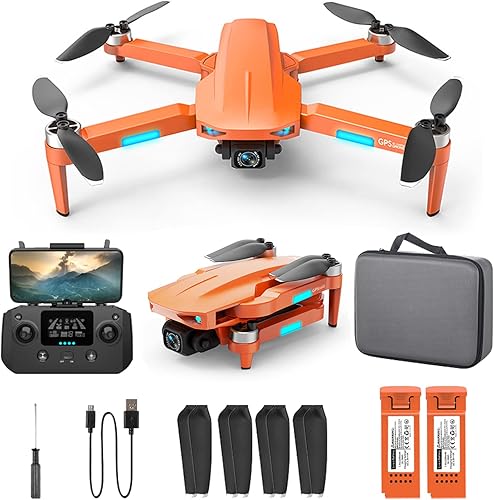 Miniatura 1 de HHD Drones con cámara para adultos 4k, cuadricóptero GPS fácil para principiantes con 40 minutos de tiempo de vuelo, transmisión 5G FPV, retorno
