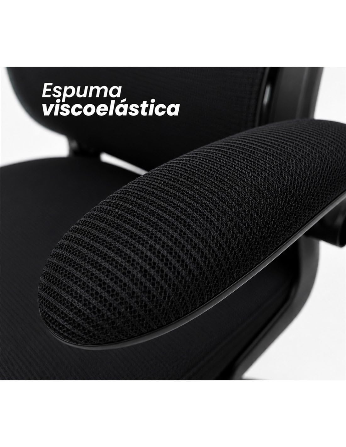 Jardin202 - Silla ErgoPro Oficina, Estudio, Ergonómica con Ruedas, Reclinable, Reposacabezas y Reposabrazos Ajustables, Soporte Lumbar | (Negra)