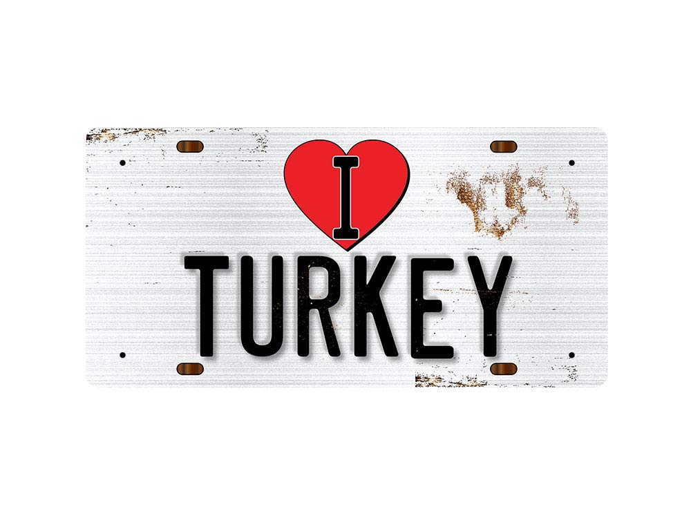 McMug - I Love Turkey - Metal Sign, Decorative Sign, 200mm x 100mm