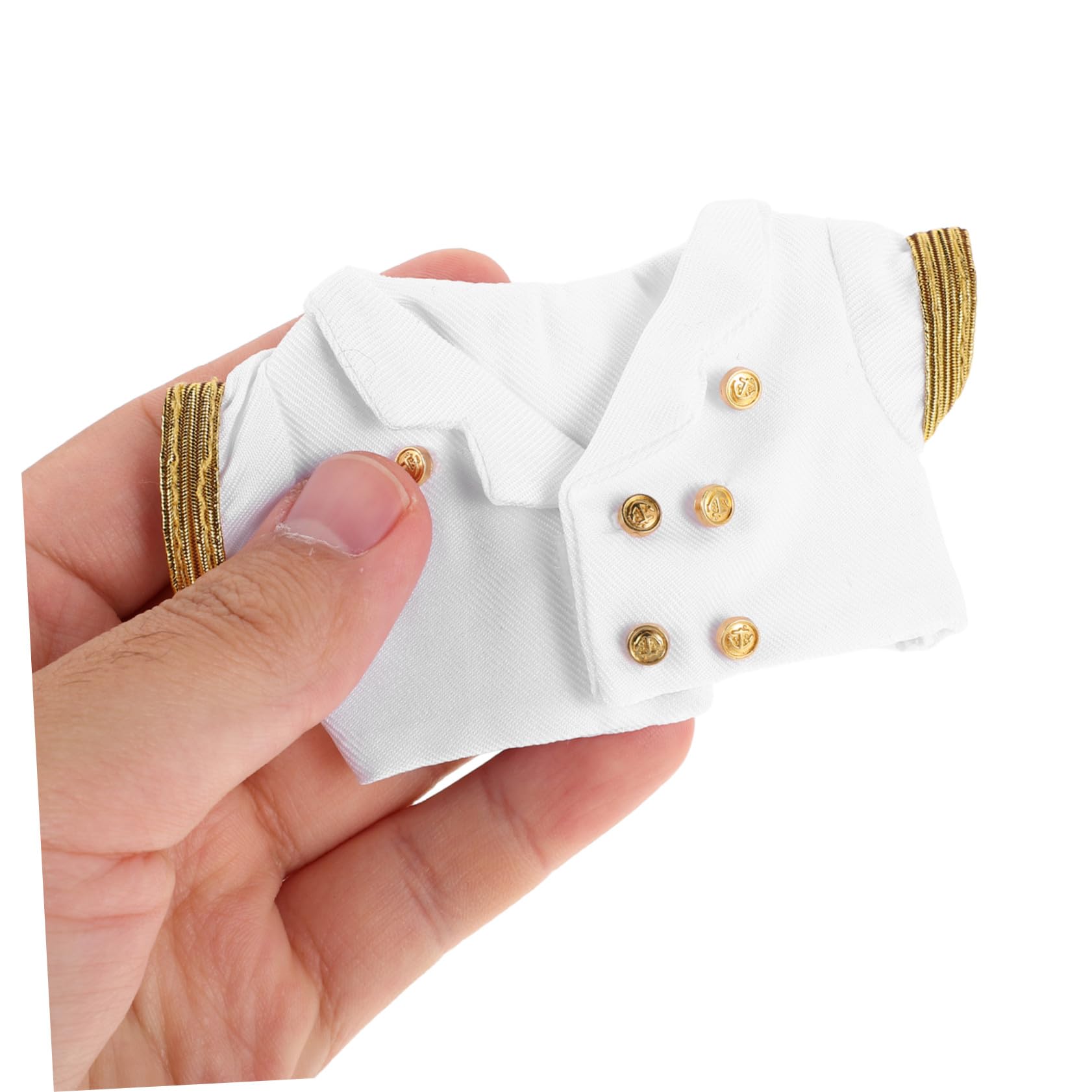 Uniforme de Capitán para Muñeco de Peluche Ropa de Piloto Reemplazable Accesorios Decorativos para Juguetes de Peluche Ropa Utilizable para Muñecos Pequeños Avión