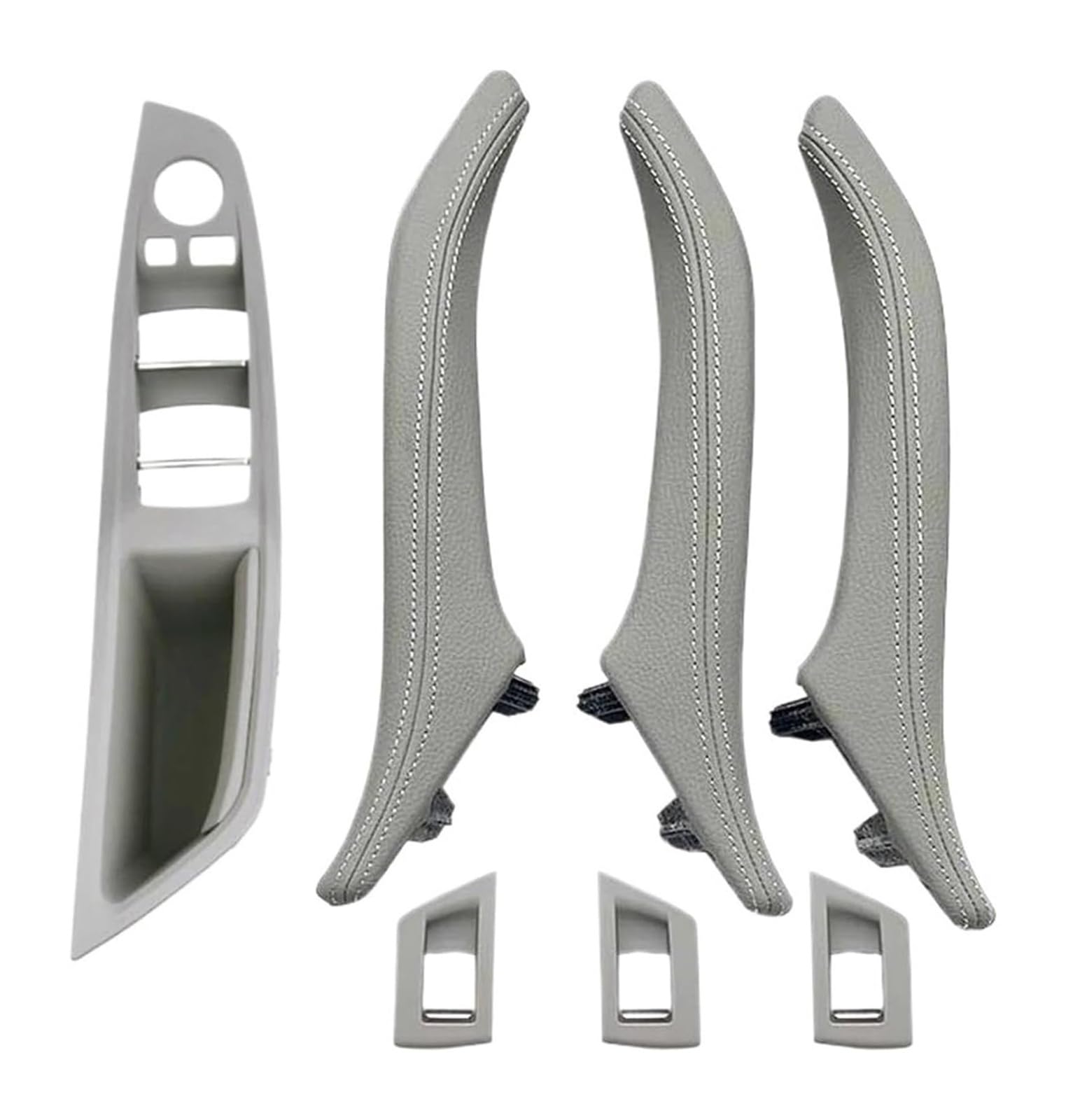 FANGZIQF Inner Door Pull Handles for 5 Series F10 F11 F18 520 523 525 528 530 535 2010-2017 LHD 7pcs Interior Door Armrest Panel Pull Handle(Grey,A)