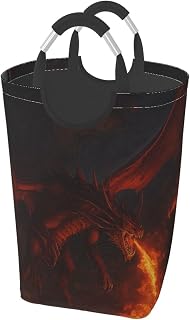Epic Fire-Breathing Dragons Square Dirty Clothes Storage Bag Laundry Clothes Hamper For Bedroom