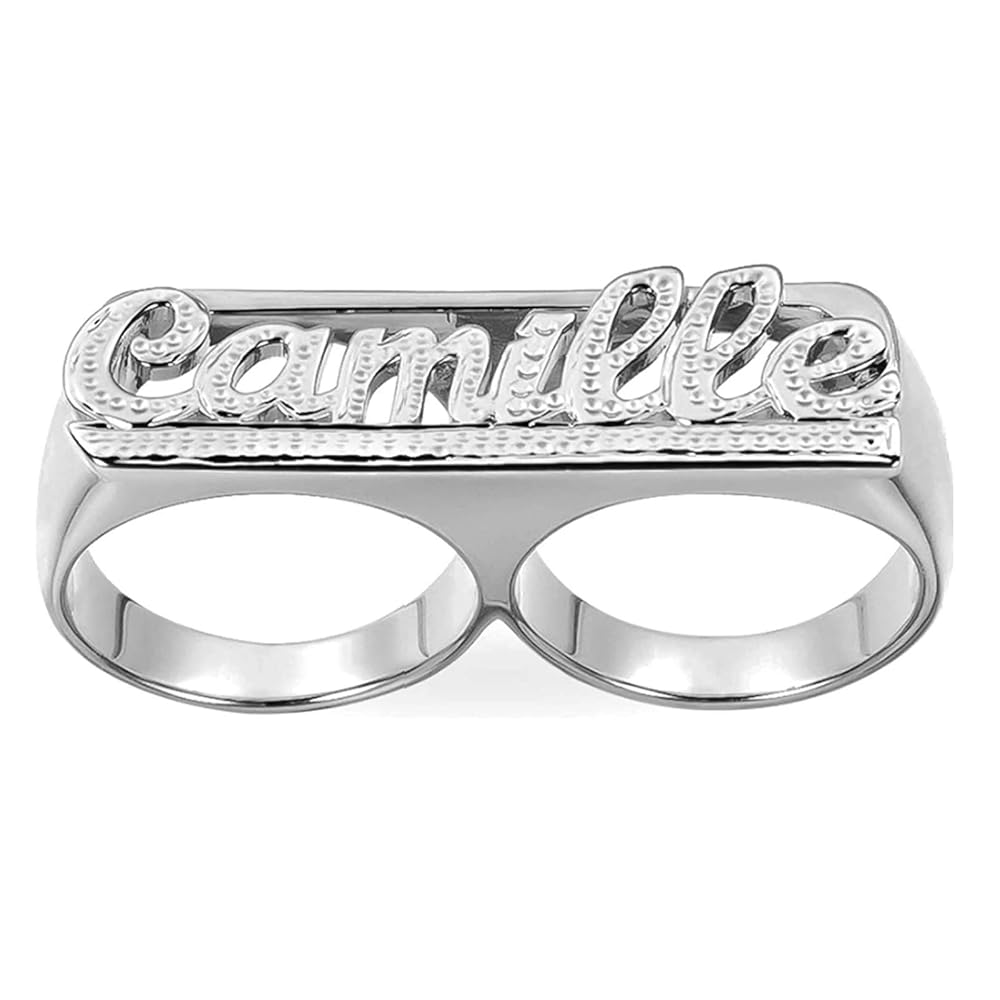 まりちゃん✭ダブルフィンガーリング白黒 ダブルフィンガーリング/Silver925受注生産 | STELLAR HOLLYWOOD