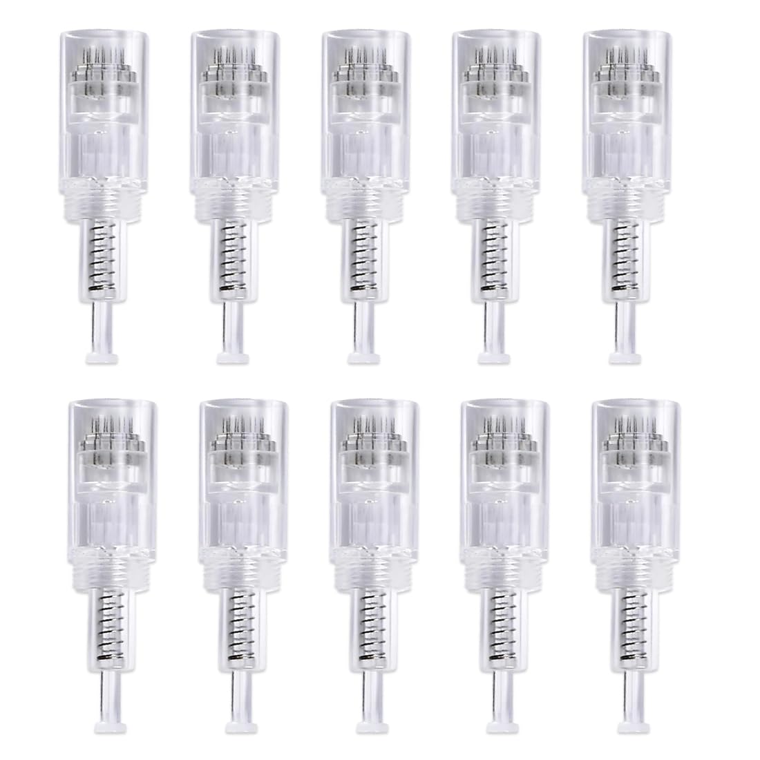 10 Pezzi 12 pin micro nano aghi per modello, aghi di ricambio per microneedling, universale compatibilità con Microneedling, microneedling viso, per il ripristino della pelle