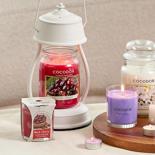 Miniatura 6 de COCODOR - Vela perfumada con aroma a rosa de té, tarro de vidrio grande de 18 onzas, 110 horas de tiempo de combustión