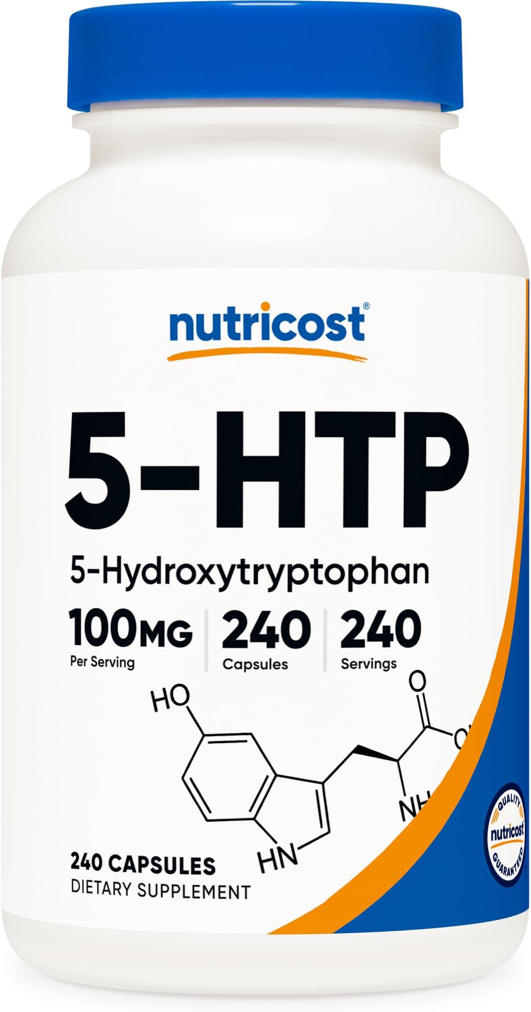 Nutricost 5-HTP 100mg; 240 Capsules (5-Hydroxytryptophan)