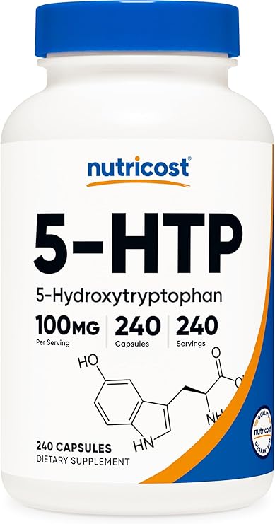 Nutricost 5-HTP 100mg, 240 Vegetarian Capsules (5-Hydroxytryptophan) - Non-GMO & Gluten Free