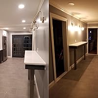 Vista 4 de Pathson Lámpara de pared industrial con brazo oscilante, lámpara de tocador de pared ajustable para baño, lámpara de pared cableada para mesita