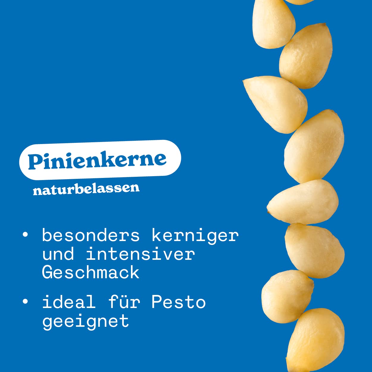 Nut Perfect | Pinienkerne | klein und rund | besonders kerniger und intensiver Geschmack | ideal zum Rösten | Kerne der Pummelkiefer | 50g
