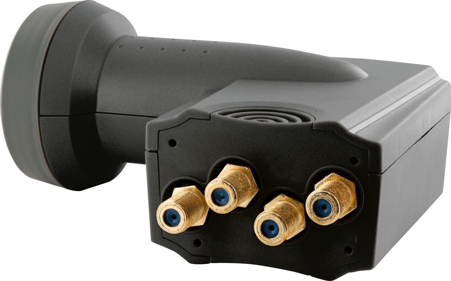 SCHWAIGER 371 Quad LNB Low Noise Blockconverter Sun Protect Tapa LNB Digital Resistente al Calor Accesorios para Antenas parabólicas protección contra la Intemperie contactos Dorados Antracita