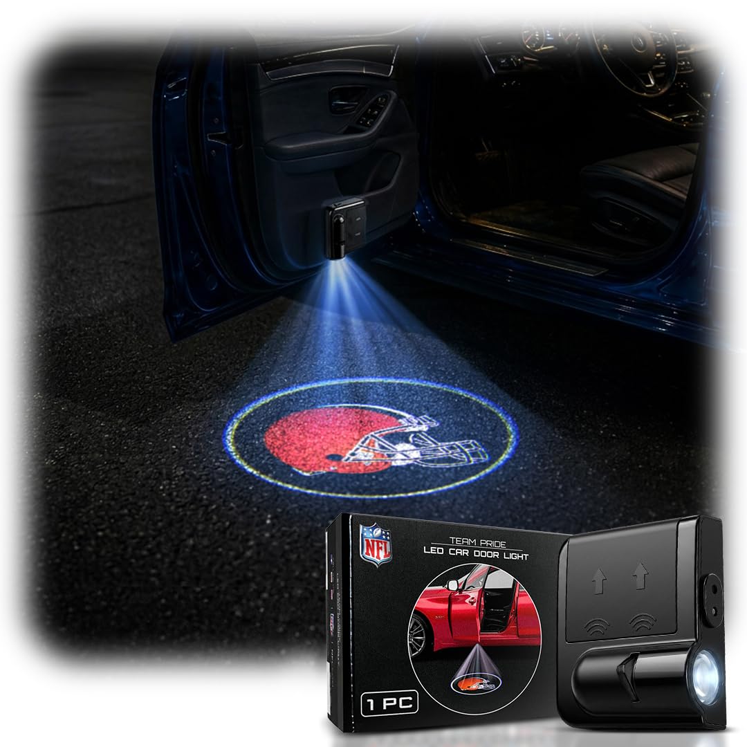 NFL Cleveland Browns LED Car Door Lights Logo Projector Puddle Light