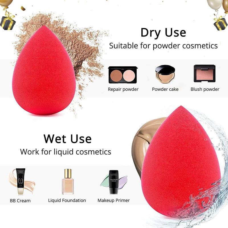 Aadav 7 Makeup Brush With Storage Box And Makeup Sponge Powder Puff, Beauty Blender Face Color - Image 9 thumbnail