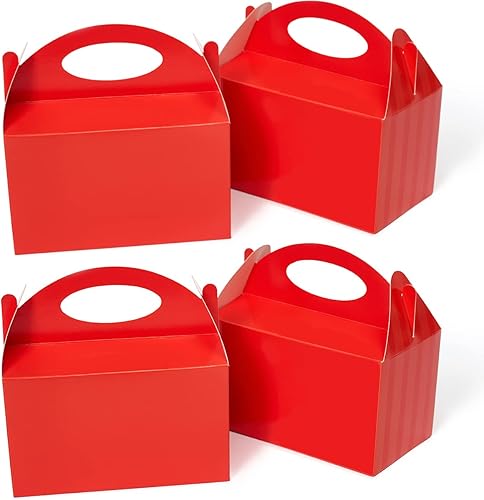 Miniatura 8 de Happyhiram Cajas de caramelos negras de 6 pulgadas de 12 unidades con tiras de papel para regalos de fiesta, bolsas de galletas con asas, cajas