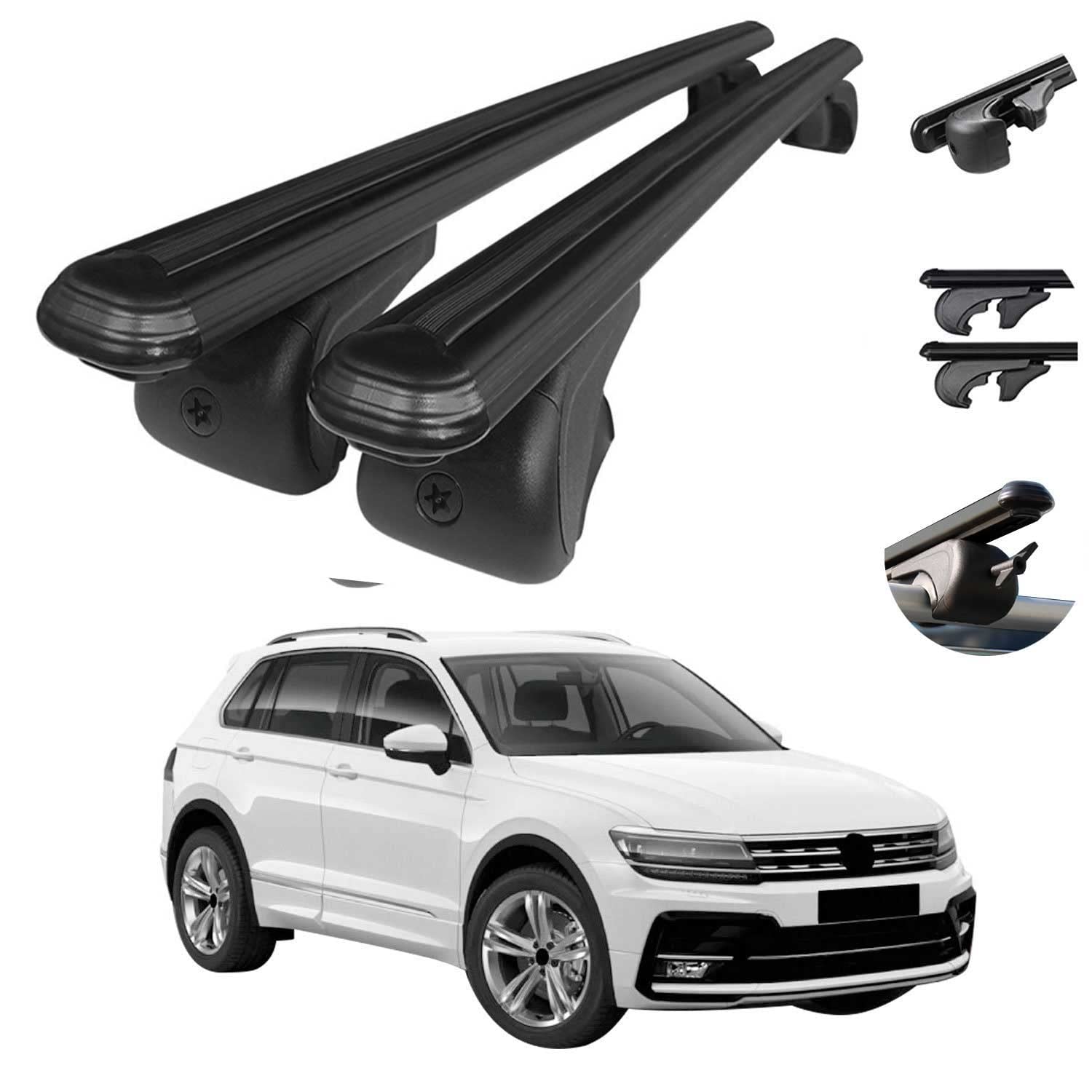 Barres De Toit Aluminium Pour Volkswagen Multivan T5 (2003-2015) Sans Barres D'origine - Kit 2 Barres ACE-3 - Charge Max 75kg