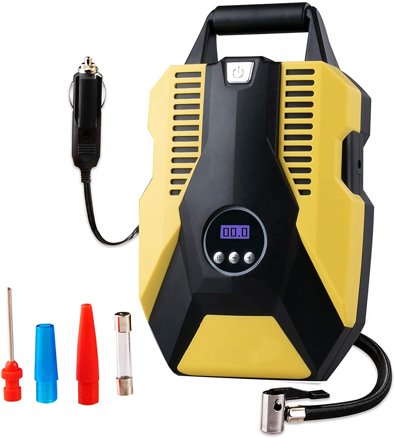 MIKUL12V 150PSI Air Compressor Tire Inflator, Portable Smart Digital Tire Pressure Detection Electric Inflator Pump, for Car ,Truck,Bike etc, with Automatic Stop, Preset Tire Pressure, LED Light