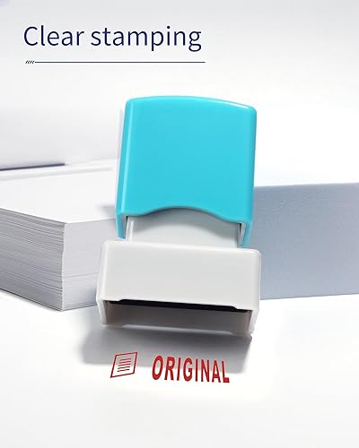 Miniatura 3 de WAFJAMF Sello original  Sello de mensaje pre-entintado sello de oficina recargable tinta roja preinstalado  mediano