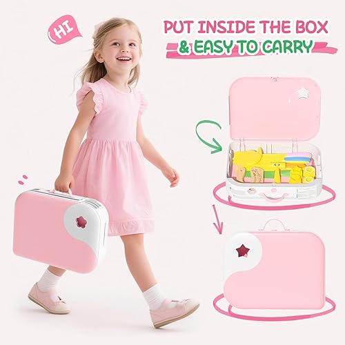 Miniatura 2 de Juego de cuchillos de cocina para niños para cocina real con caja de almacenamiento, juguete de cocina Montessori con tabla de cortar, cuchillos de