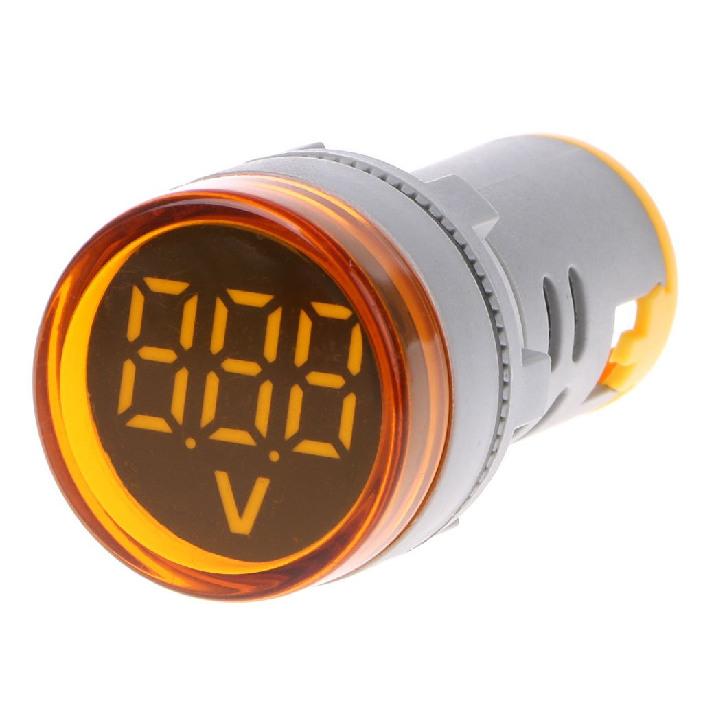 NNGUBIUAC 60-500V 22mm Digital Voltmeter Voltage Gauge Monitor Indicator Signal Lights