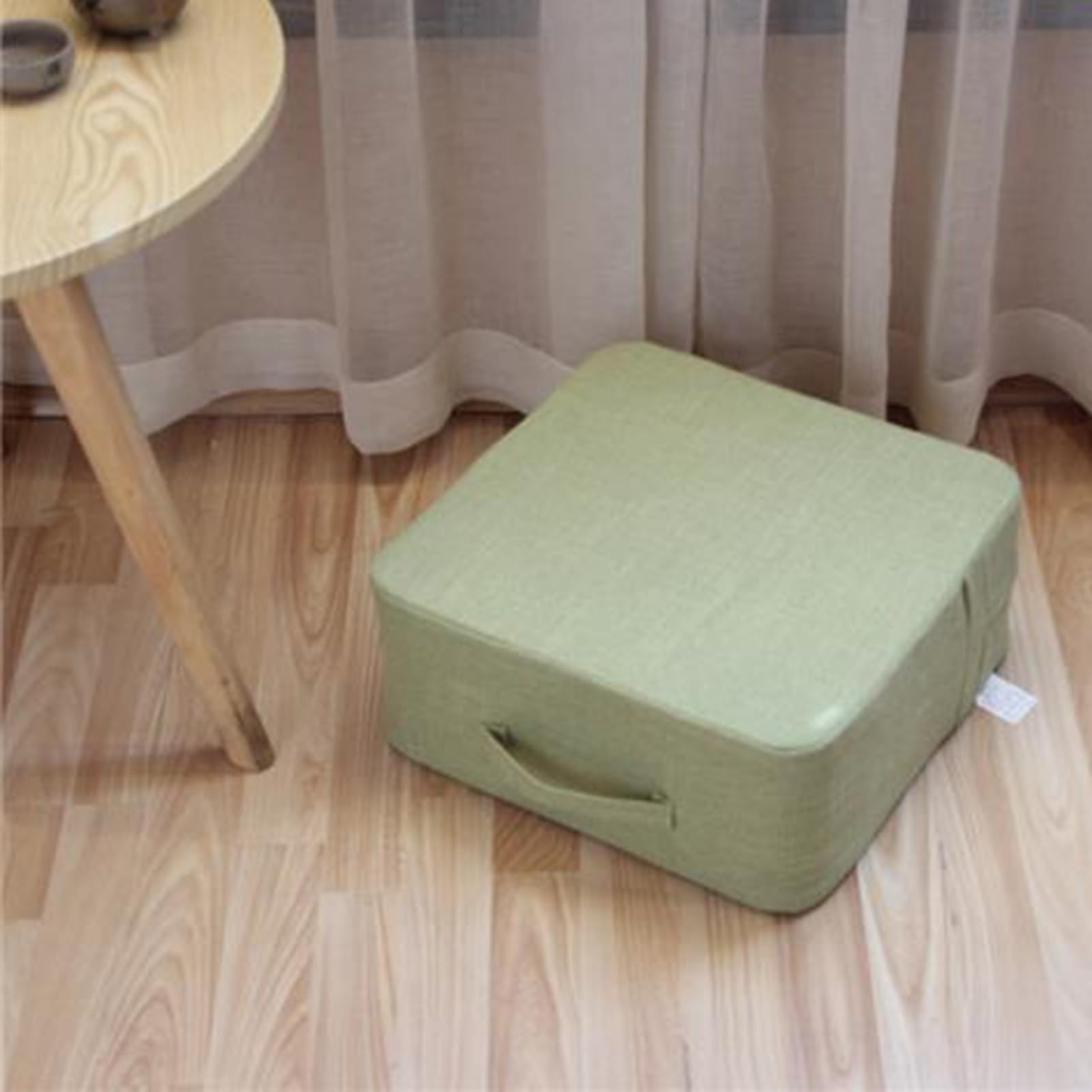 Cuscino per seduta per pavimento Tatami - Tappetino lavabile in lino di | cotone, tappetino per meditazione | Tappetino per esercizi di yoga portatile per seduta comoda, cuscino per seduta comoda, in