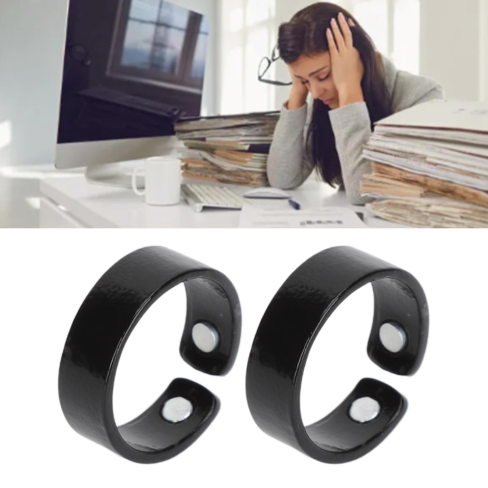 Anillo de Control de Azúcar en Sangre de Acupresión de 2 Piezas, Equilibra la Producción de Insulina, Alivia el Dolor, Mejora el Sueño, Diseño Ajustable, Promueve el Bienestar
