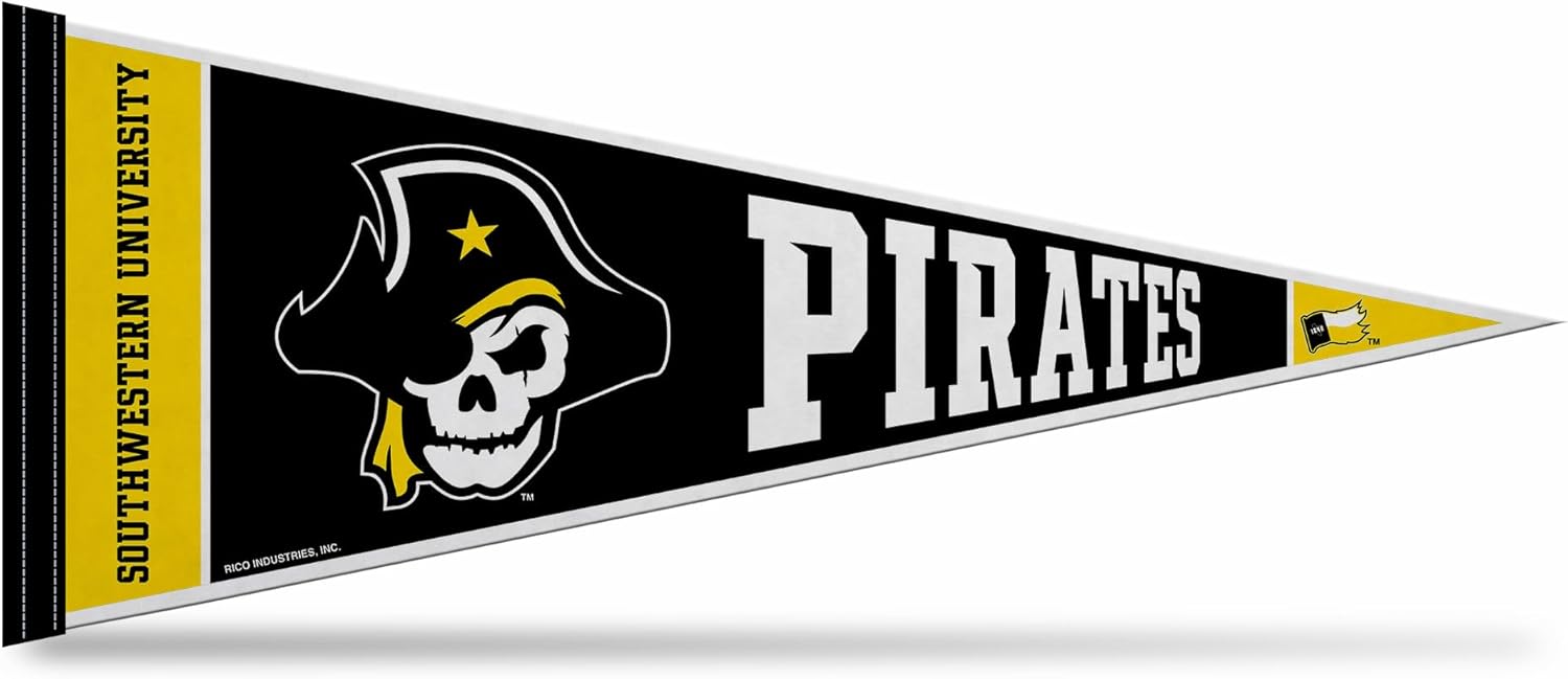 Rico Industries NCAA Southwestern University Pirates 12" x 30" Felt Wall Décor Pennant - Great for Home/Bed Room/Man Cave Décor