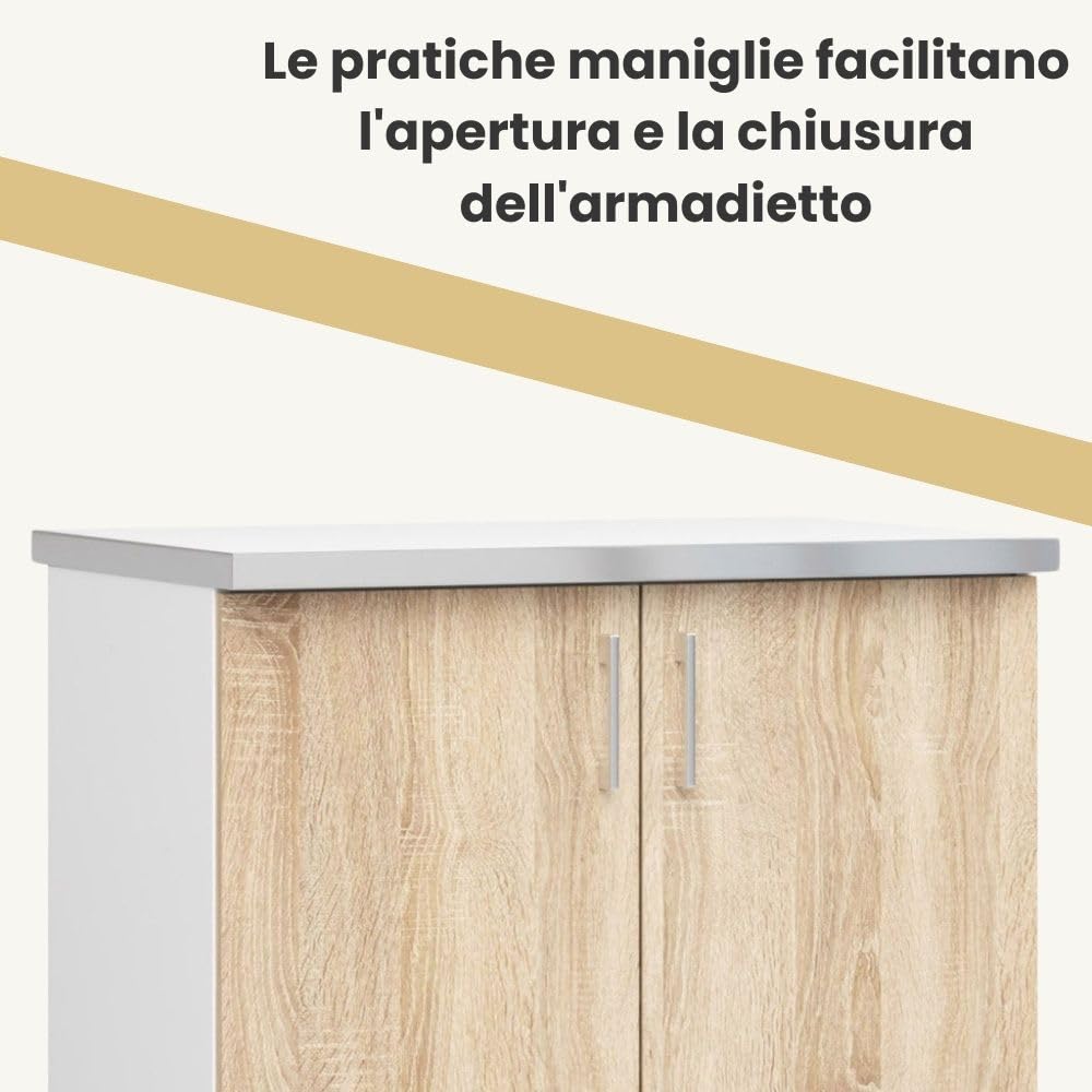 Piano Di Lavoro Cucina Akord Lima - Bianco, 54x80x3,2 Cm - Foto 4