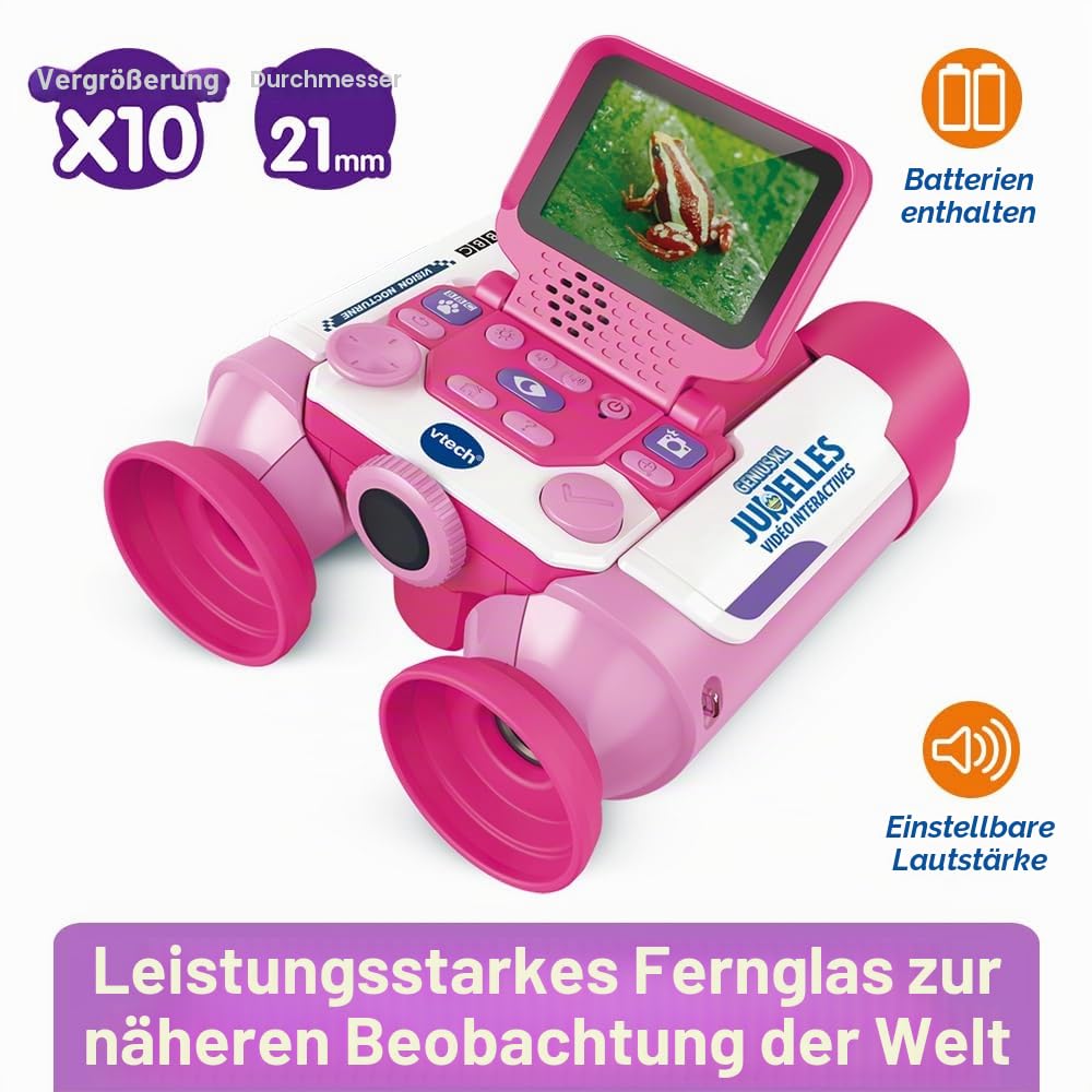 VTech Genius XL – Interaktives Video-Fernglas, Rosa