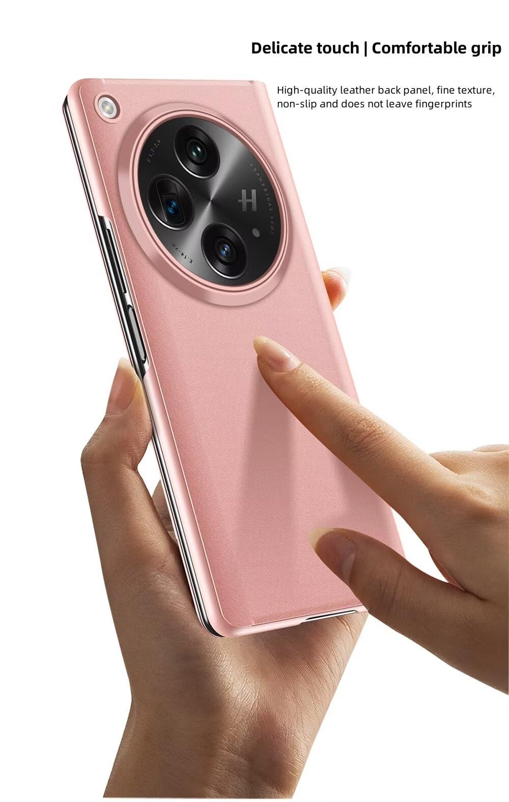 YKNIUFLY Etui na telefon komórkowy do OnePlus Open, funkcja stojaka, lustrzana powłoka na całe ciało, 360°, Smart Cover etui ochronne do OnePlus Open. (fioletowe)