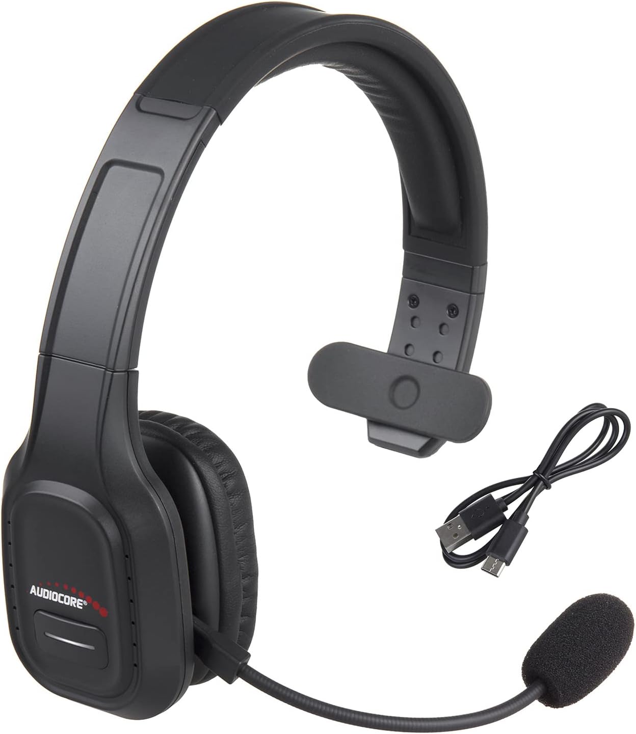 Audiocore74452 Bluetooth Headset Headphone Noise Reuction Microphone Call Center Office Wireless Compatible with Google Assistant and Siri