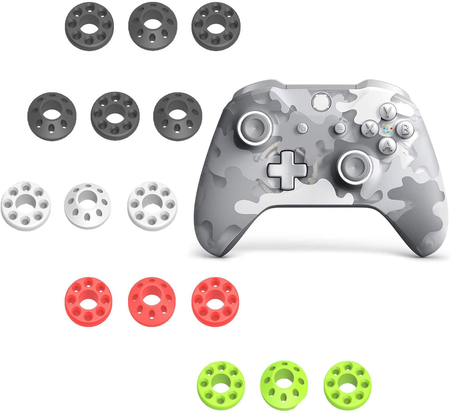 Aim Assist Motion Control Rings Compatible with PS5,PS4,Xbox Series X/S,Xbox Core,Xbox Elite 2 Core ASUS ROG Raikiri/ROG Raikiri ProController Precision Rings Rubber Accessories