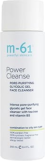 m-61 Power Cleanse | Pore-Purifying Glycolic Cleanser with Tea Tree And Vitamin B5. For Combination to Oily Skin. Dermatologist and Allergy Tested, 8.4 Fl Oz